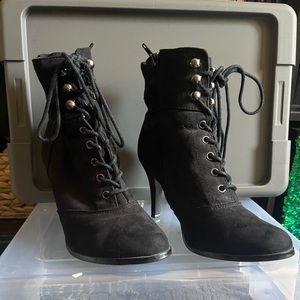 Black lace up Diba bootie